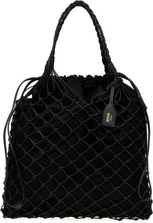 Moschino Woven Nappa Leather Shopping Bag
