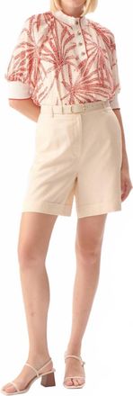 Exquise Journey High Waist Shorts In Beige