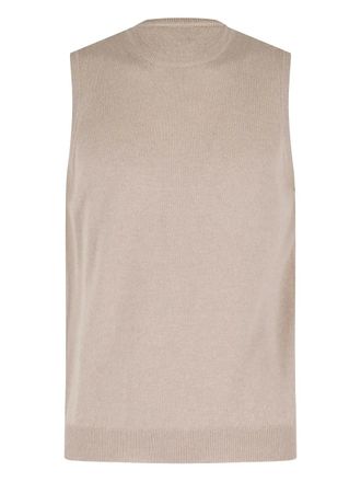 FILIPPO DE LAURENTIIS ribbed sleeveless top - Beige