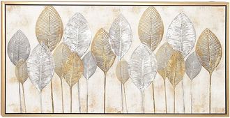 CosmoLiving by Cosmopolitan Cosmoliving By Cosmopolitan Canvas Contemporary Leaf Framed Wall Art