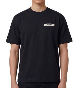 Jacquemus Black Relaxed Logo T-Shirt