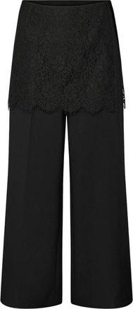 Rue de Femme RUE de Femme - Olana Wide Pants - Dames - Broeken - Zwart - Maat: XS Viscose