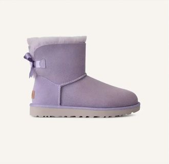 UGG Womens Mini Bailey Bow Ii Booties In Warm Lilac