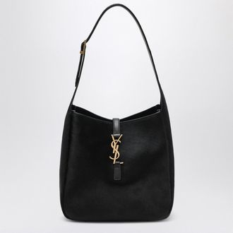 Saint Laurent Black Le 5 &Agrave; 7 shoulder bag in pony-effect leather