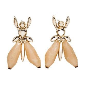 Patrizia Pepe Orecchini Mini Precious Fly - - Accessories - Donna - Marrone - ONE SIZE