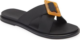 Olukai Lai Slide Sandal in Black /Black at Nordstrom, Size 10