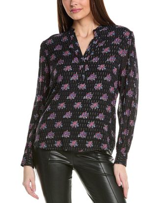 Elie Tahari The Akari Silk-Blend Blouse