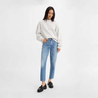 Levi's Womens Levis Made & Crafted High Rise Boyfriend Jeans in Blue