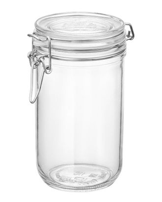 Bormioli Rocco Set Of 6 Fido Cylinder 25.Oz Food Jars