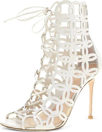 Gianvito Rossi Sandali con dettaglio cut-out 105mm - Bianco