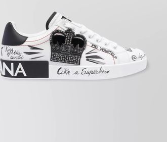 Dolce & Gabbana crown embellished low top sneakers