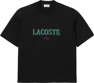 Lacoste T-shirt met logo - Zwart