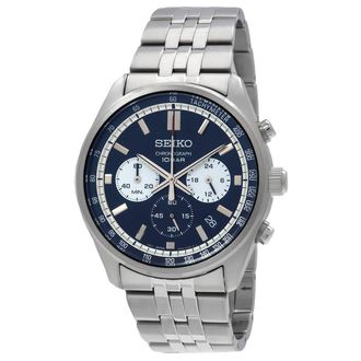 Seiko Chronograph Quartz Blue Dial Mens Watch SSB427