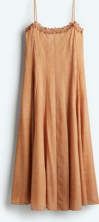 H&M Trägerkleid aus Chiffon - Beige