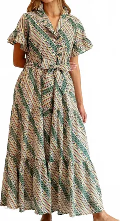 Mille Victoria Maxi Dress In Rose Stripe