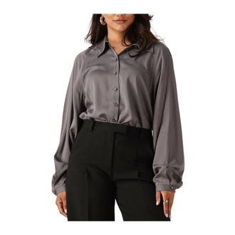 Another Label Dames, Blouses & Shirts, Grijs, Maat: XS Satijn