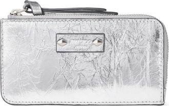 Jimmy Choo London Lise-Z wallet - women - Viscose/Brass/Calf Leather - One Size - Silver