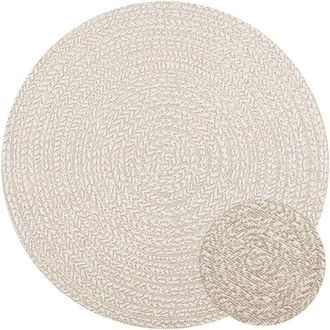 vidaXL Rug ZIZUR Cream &Oslash; 120 cm Jute Look Indoor and Outdoor vidaXL