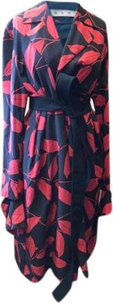 Marni Red & Black Kimono Coat Size L