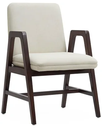 Manhattan Comfort Stella Velvet Dining Armchair With Beech Wood Legs
