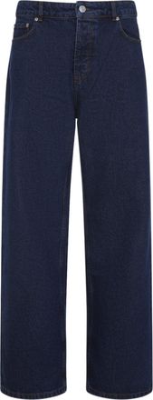 Ami Blue Large Fit Cotton Jeans-Uomo