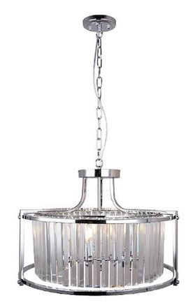 OEM Asbury P - L&aacute;mpara De Ara&ntilde;a Hampton Cromo Cristal 58cm