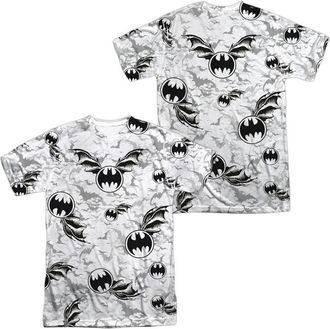 Gildan Batman Bat Flight (Front/Back Print) Short Sleeve Adult 100% Poly Crew Tee / T-Shirt