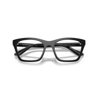 Emporio Armani Rectangular Eyeglasses With Glossy Black Frame