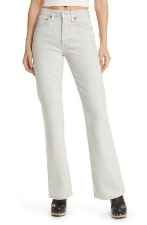 Re/Done 70s High Waist Bootcut Jeans in Coated Quartz at Nordstrom Rack, Size 31