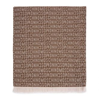 Moschino Elegante Sjaal - Dames - Wintersjaals - Bruin - ONE Size - Wol - Accessoires