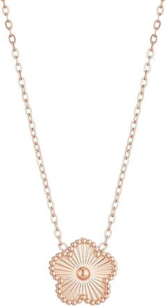 Adornia Adornia 14K Plated Stainless Steel Tarnish-Resistant 5-Leaf Clover Pendant Necklace