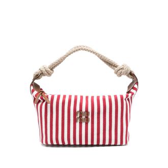 Miu Miu Striped Rope-handle Tote Bag