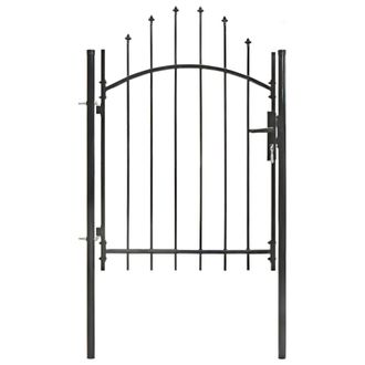 vidaXL Puerta De Jard&iacute;n De Acero Negro 1x1,75 M Vidaxl