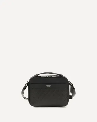 Ferragamo Leather crossbody Bag with embossed Gancini pattern Male UNI