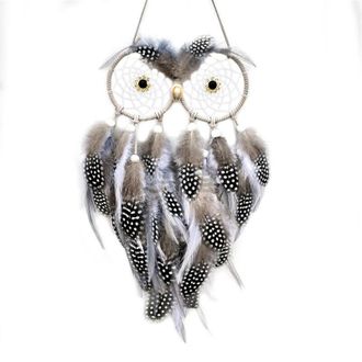 OEM Atrapasue&ntilde;os De B&uacute;ho Con Plumas Y Cuentas - Motivo Decorativo Para Colgar En La Pared O La Ventana Del Dormitorio, La Habitaci&oacute;n Infantil O Como Mater