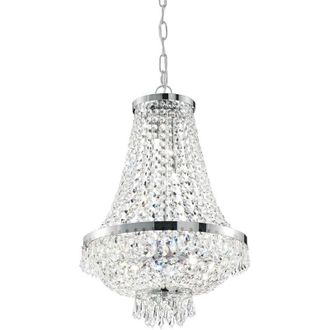 Ideal Lux Ideal Lux - Caesar - L&aacute;mpara De Ara&ntilde;a De Cristal De 6 Luces Con Acabado Cromado, G9
