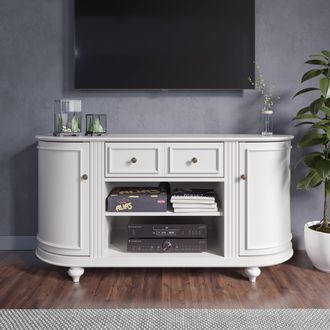 SEI Dandridge White Tv Stand