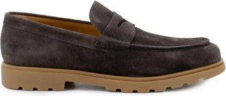 Kiton Suede Loafer - Heren - Loafers - Grijs - 44 EU - Leer - Schoenen