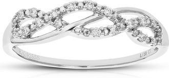 Vir Jewels 1/10 cttw Lab Grown Diamond Wedding Band in Sterling Silver For Women