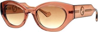 Gucci Oval Full Rim Sunglasses - Brown