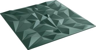 vidaXL Paneles De Pared 12 Uds. 50 X 50 Cm Verde Amatista Espuma Xps Vidaxl