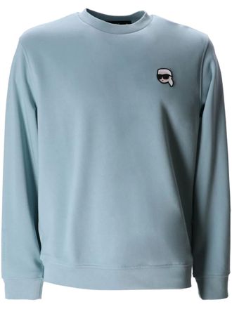 Karl Lagerfeld Sweater van katoenblend - Blauw