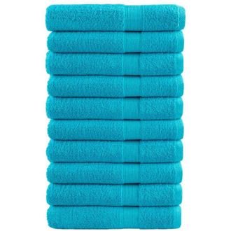 vidaXL Toallas Premium Solund 10 Unidades Turquesa 100x200 Cm 600 Gsm Vidaxl