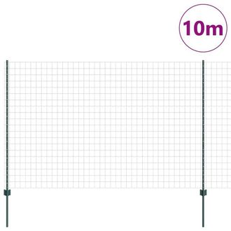 Berkfield Home Green Euro Fence with 5 U Posts Green 1, 6x10 m Steel