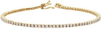 LuvMyJewelry Orelia 2 Ct 14K Gold Diamond Tennis Bracelet in 14K Yellow Gold at Nordstrom, Size 7