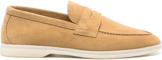 Scarosso Luciano suede loafers - men - Rubber/Calf Suede/Calf Suede - 41 1/2 - Neutrals