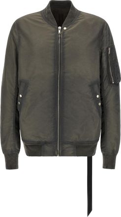 Rick Owens Gray Nylon Mens Bomber