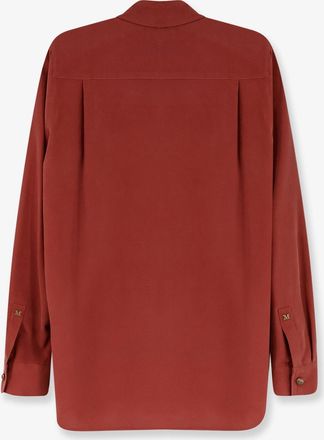 Max Mara Womens Siamese Silk Shirt Brown