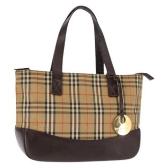 Burberry Pre-owned Canvas Tote - Dames - Vintage Handtas - Beige - ONE Size - Vintage