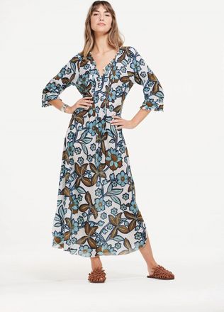 Oneseason Oman Long Poppy Maxi Dress In White